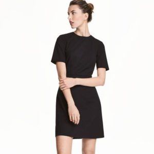 H&M Black Fitted Knee Length Dress